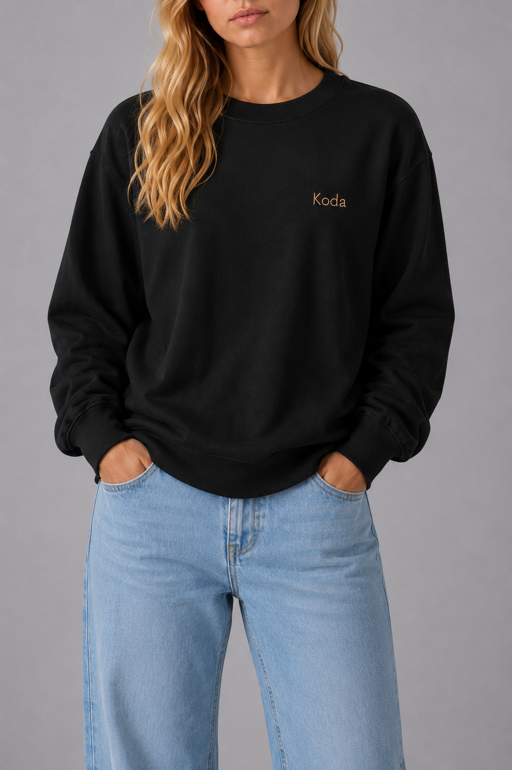 Pull oversized noir